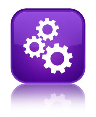 Gears'ın kutsal kişilerin resmi parlak mor kare düğme