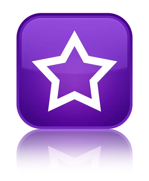 Star icon shiny purple square button — Stock Photo, Image