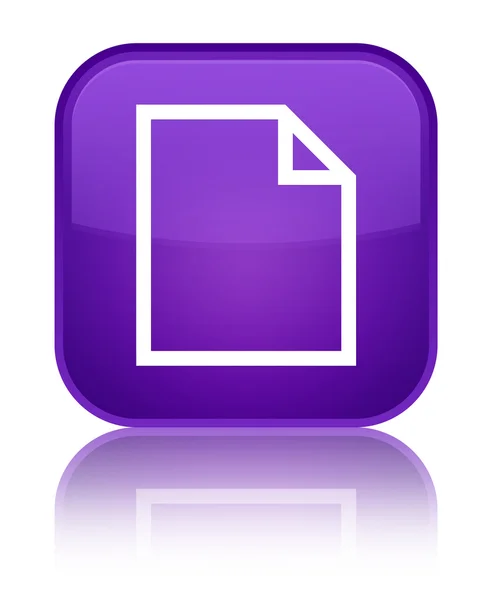 Pulsante quadrato viola lucido icona pagina vuota — Foto Stock