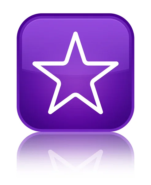 Star icon shiny purple square button — Stock Photo, Image