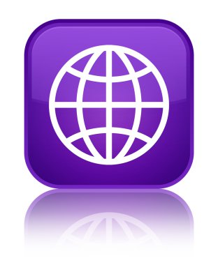 Dünya kutsal kişilerin resmi parlak mor kare düğme