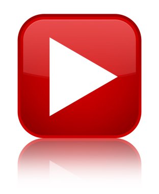 Oyun kutsal kişilerin resmi parlak kırmızı kare düğme