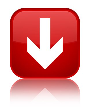 Ok simgesi parlak kırmızı kare düğmesini indir