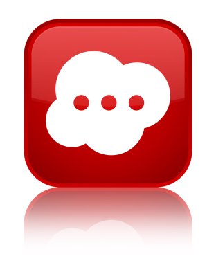 Beyin kutsal kişilerin resmi parlak kırmızı kare düğme