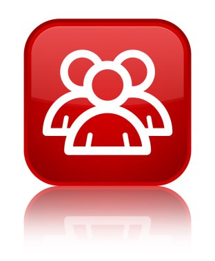 Grup kutsal kişilerin resmi parlak kırmızı kare düğme