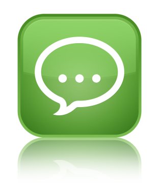 Kutsal kişilerin resmi parlak yumuşak yeşil kare düğme konuşmak