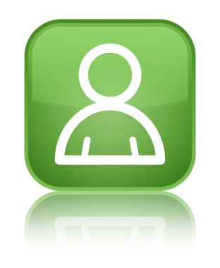 Üye kutsal kişilerin resmi parlak yumuşak yeşil kare düğme