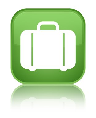 Çanta kutsal kişilerin resmi parlak yumuşak yeşil kare düğme