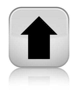 Ok simgesi parlak beyaz kare düğmesini upload