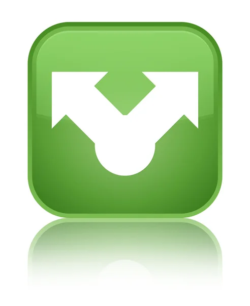 Share icon shiny soft green square button