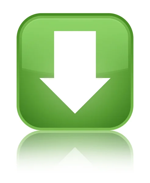 Download arrow icon shiny soft green square button — Stock Photo, Image