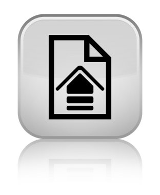 Belge simgesi parlak beyaz kare düğmesini upload