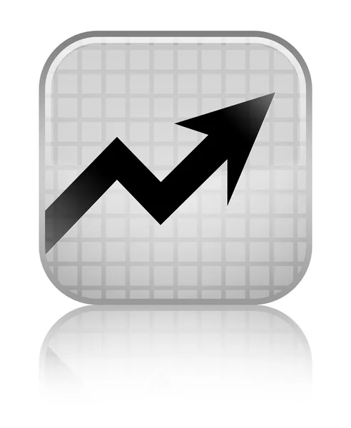 Zakelijke grafiek glanzend witte vierkante knoop van het pictogram — Stockfoto