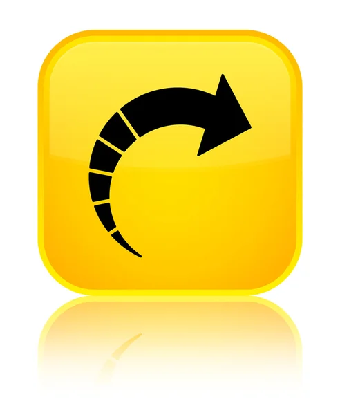 Sonraki ok simgesi parlak sarı kare düğme — Stok fotoğraf