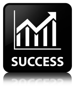 Başarı (istatistik simgesi) siyah kare düğme