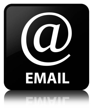 E-posta (adresi simgesi) siyah kare düğme