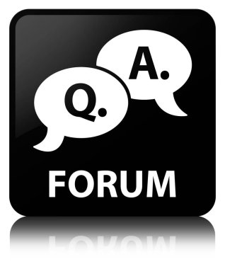 Forum (soru cevap balonu simgesinin) siyah kare düğme