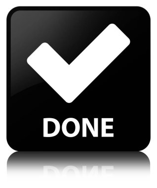 (Simge doğrulama) siyah kare düğme