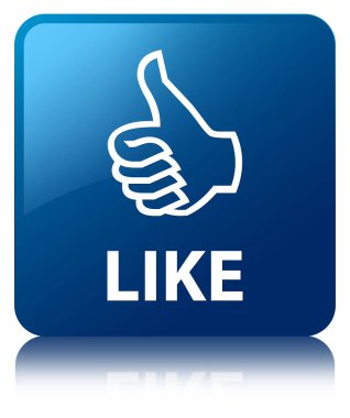 Mavi kare düğmesinin