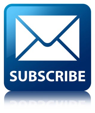 (E-posta simgesi) abone mavi kare düğme