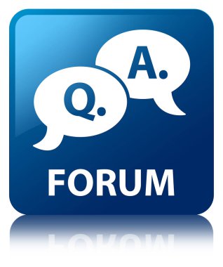 Forum (soru cevap balonu simgesinin) mavi kare düğme