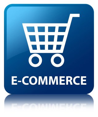 E-ticaret mavi kare düğme