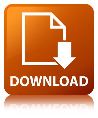 Download (Belge simgesi) kahverengi kare düğme