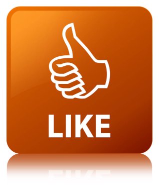 Kahverengi kare düğmesinin