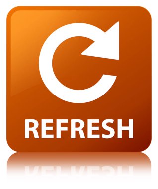 Yenileme (döndürme ok simgesi) kahverengi kare düğme