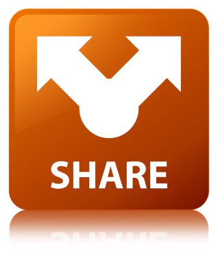 Paylaş kahverengi kare düğmesi