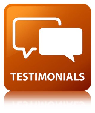 Referansları kahverengi kare düğme