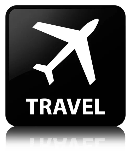 Travel (plane icon) black square button
