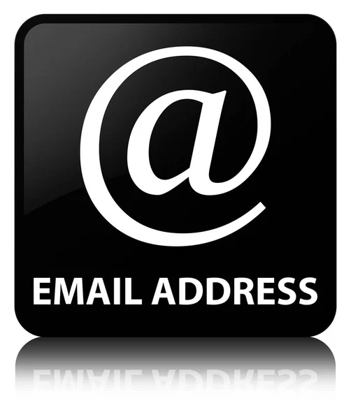 E-posta adresi siyah kare düğme — Stok fotoğraf