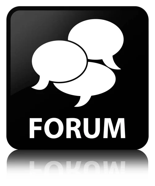 Forum (comments icon) black square button