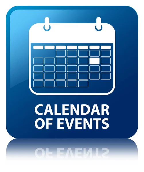 Calendario de eventos azul botón cuadrado —  Fotos de Stock