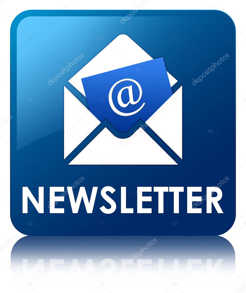 Newsletter blue square button