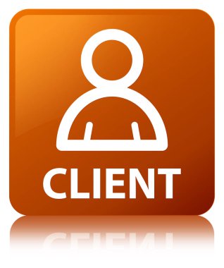 İstemci (üye simgesi) kahverengi kare düğme