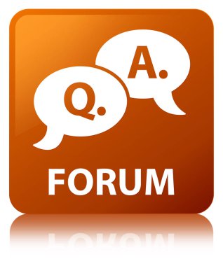 Forum (soru cevap balonu simgesinin) kahverengi kare düğme
