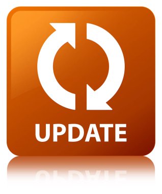 Güncelleştirme kahverengi kare düğme