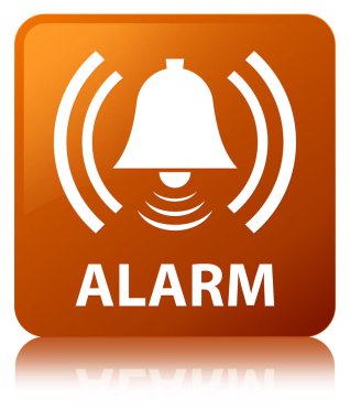 Alarm (zil simgesini) kahverengi kare düğmesi