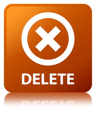 Kahverengi kare düğme silme