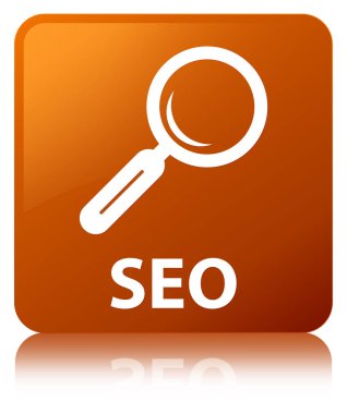 SEO kahverengi kare düğme