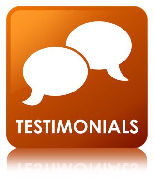 Referansları (sohbet simgesi) kahverengi kare düğme