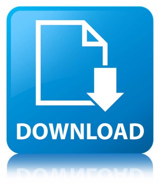 Download (Belge simgesi) camgöbeği mavi kare düğme