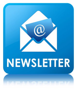 Bülten camgöbeği mavi kare düğme