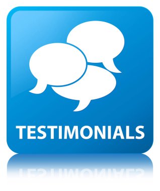 Görüşler (yorum simgesi) camgöbeği mavi kare düğme