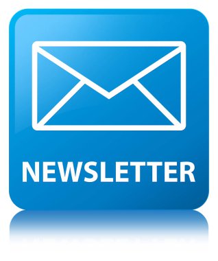 Bülten camgöbeği mavi kare düğme