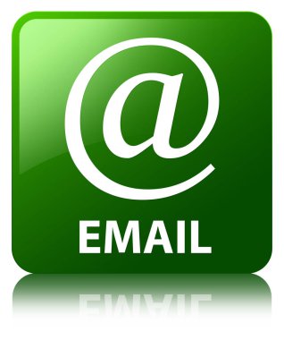 E-posta (adresi simgesi) yeşil kare düğme