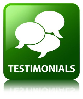 Görüşler (yorum simgesi) yeşil kare düğme