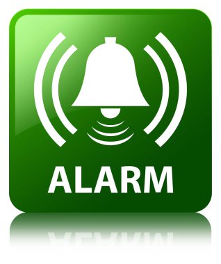 Alarm (zil simgesini) yeşil kare düğmesi